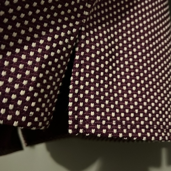 Elle Women’s S Ruffle Sweatshirt Plum Polka Dot Pullover Top Casual EUC - Picture 9 of 9